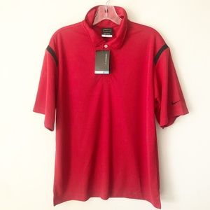 NIKE GOLF Dri-Fit red  polo Shirt NWT Size MEDIUM